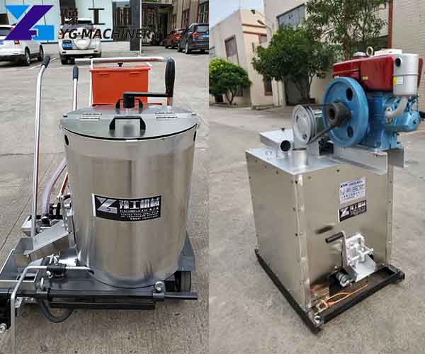 YG-380 road marking machine & hot melt kettle