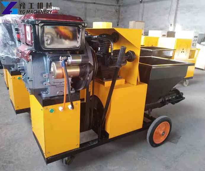 Mortar Spraying Machine with Diesel Engine