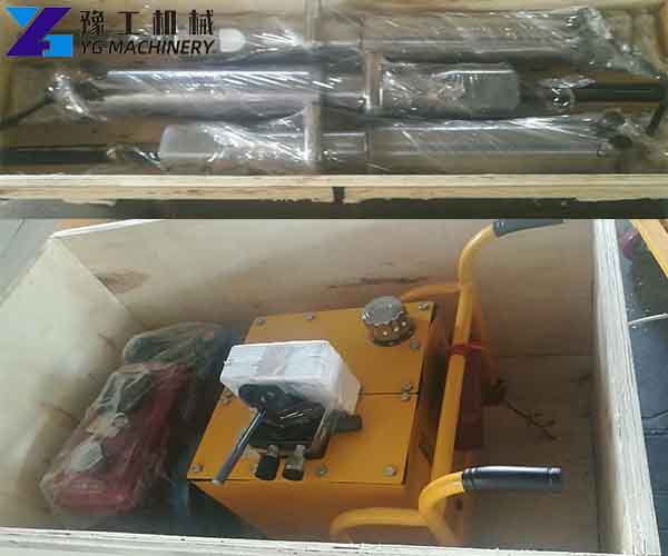 hydraulic splitter packaging in the wooden cases