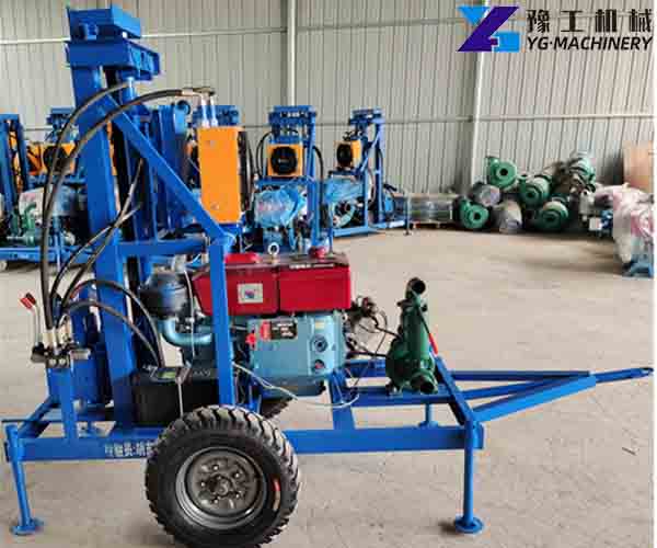 small water well drilling machine with double wheels