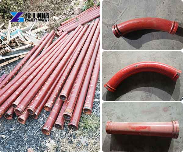 concrete pumping pipes display