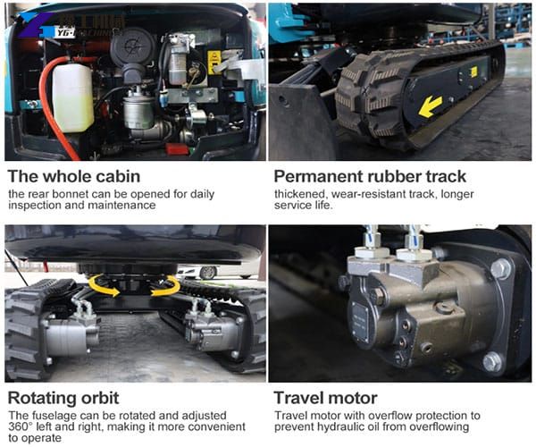 mini digger machine parts details