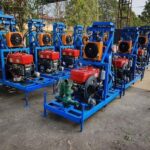 small water well drilling machines are preparing