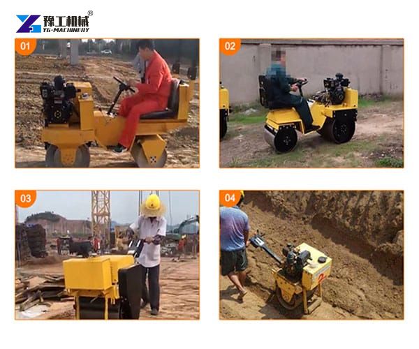 applications of the small road roller machine
