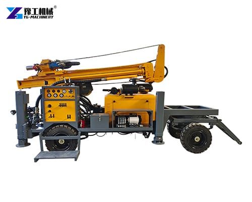 trailer mounted water well drilling machine
