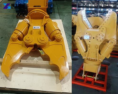 hydraulic shear attachment in factory before delivery